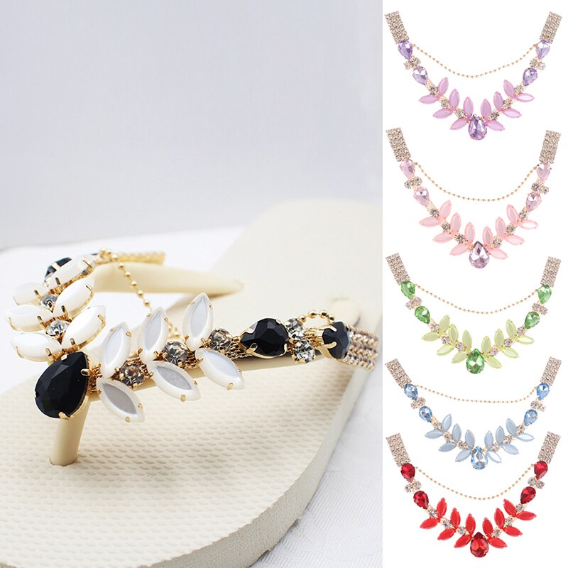 1PCS-Fashion-Slippers-Transparent-Crystal-Chain-Metal-Shiny-Rhinestone-Bikini-Connector-Buckle-DIY-Garment-Sewing-Accessories-1