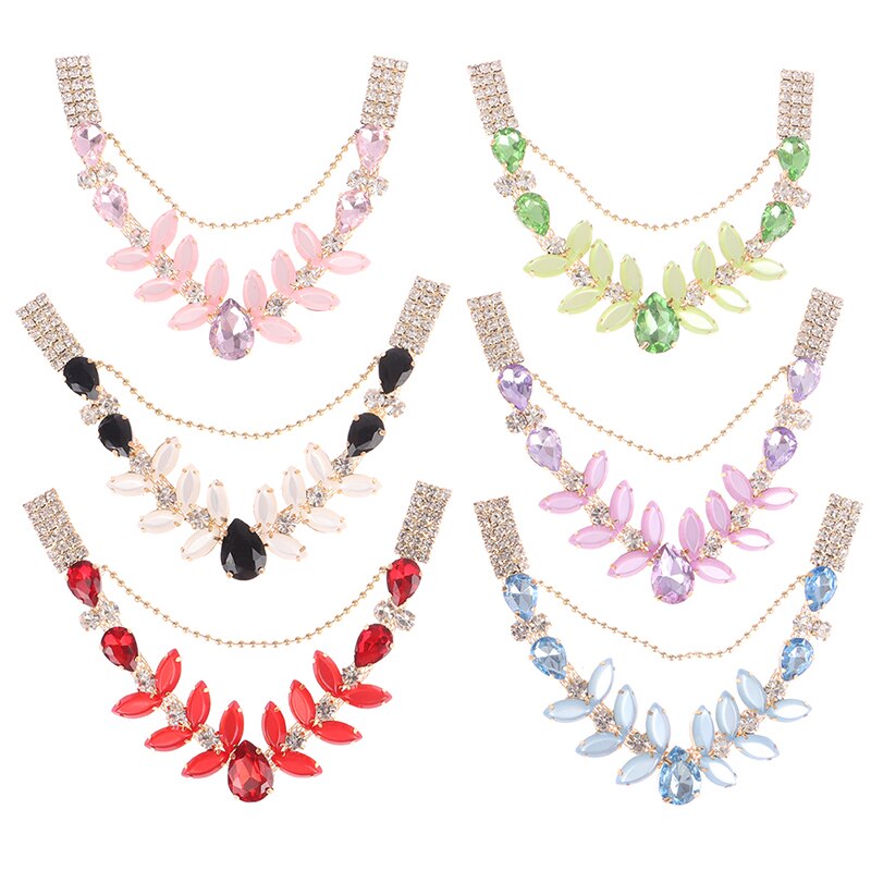 1PCS-Fashion-Slippers-Transparent-Crystal-Chain-Metal-Shiny-Rhinestone-Bikini-Connector-Buckle-DIY-Garment-Sewing-Accessories