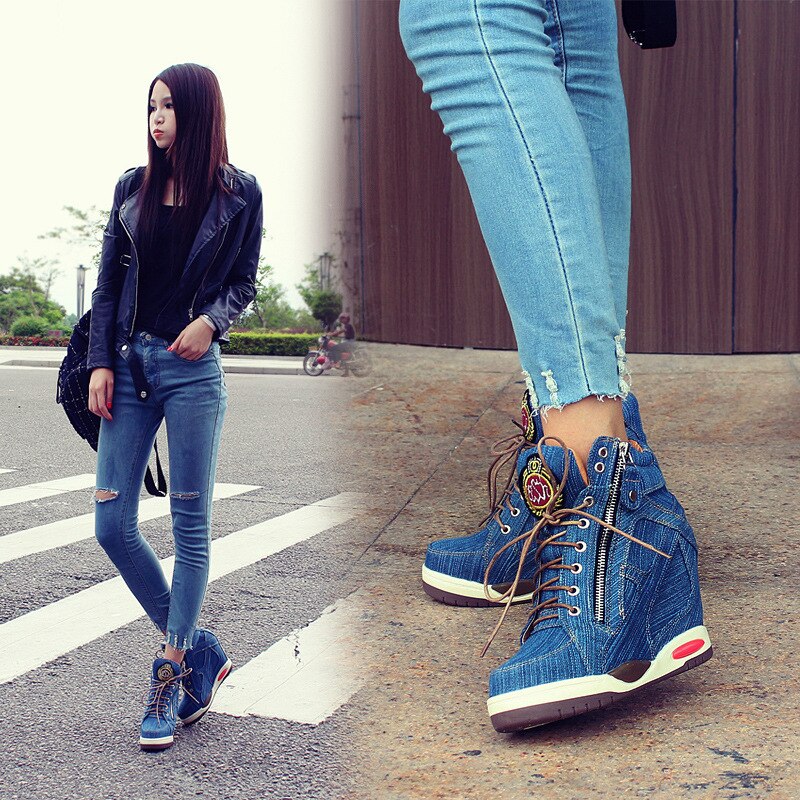 Women-s-Denim-Sneakers-35-41-Wedges-high-Top-Platform-Casual-Woman-Zipper-Vulcanized-Shoes-Thick-3
